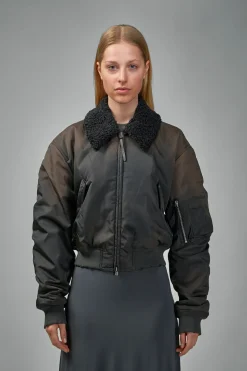 Acne Studios Bomber Jacket Furry Collar - LABELS