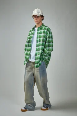 Acne Studios Check Button-Up Shirt - LABELS