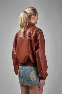 Acne Studios Leather Bomber Jacket - LABELS