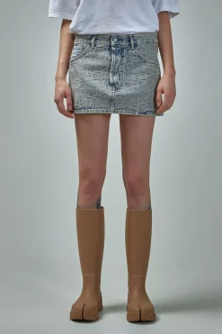 Acne Studios Monogram Denim Mini Skirt - LABELS