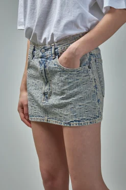 Acne Studios Monogram Denim Mini Skirt - LABELS