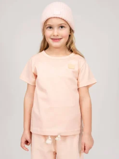 Acne Studios The Face Series Mini T-Shirt Nash Face powder pink - LABELS