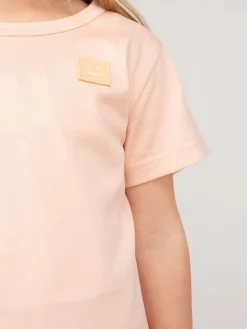 Acne Studios The Face Series Mini T-Shirt Nash Face powder pink - LABELS