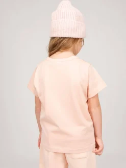 Acne Studios The Face Series Mini T-Shirt Nash Face powder pink - LABELS