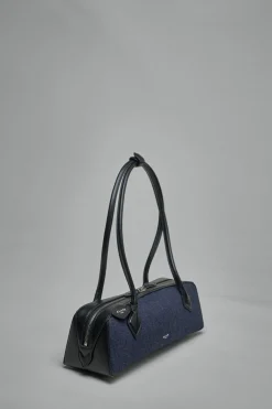 Alaïa Le Teckel Medium Bag in Denim and Leather - LABELS