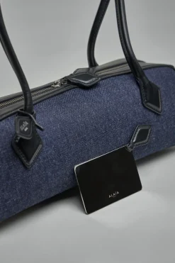 Alaïa Le Teckel Medium Bag in Denim and Leather - LABELS