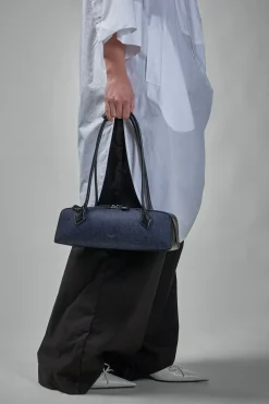 Alaïa Le Teckel Medium Bag in Denim and Leather - LABELS