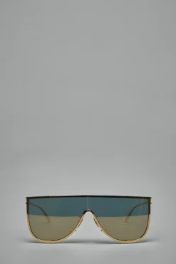 Alaïa Mask Sunglasses in Metal - LABELS