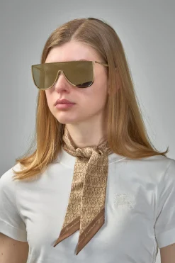Alaïa Mask Sunglasses in Metal - LABELS