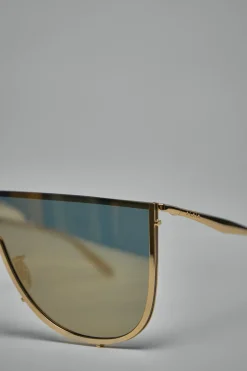 Alaïa Mask Sunglasses in Metal - LABELS