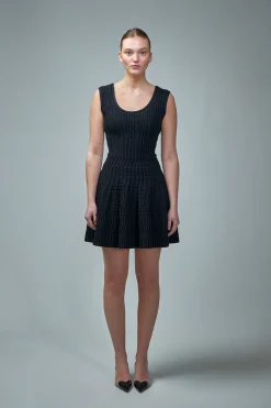 Alaïa Short Dress Optical Frills - LABELS