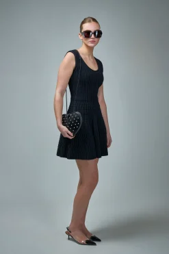 Alaïa Short Dress Optical Frills - LABELS