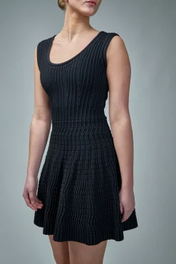 Alaïa Short Dress Optical Frills - LABELS