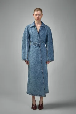 Alaïa Spiral Denim Trench - LABELS
