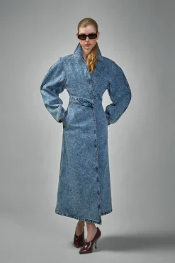 Alaïa Spiral Denim Trench - LABELS