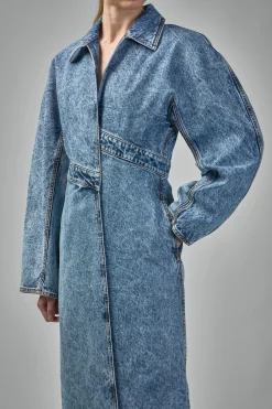 Alaïa Spiral Denim Trench - LABELS