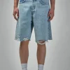 Askyurself Frayed Baggy Denim Shorts - LABELS