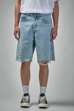 Askyurself Frayed Baggy Denim Shorts - LABELS