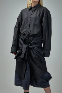 Balenciaga Maxi Patched Shirt Dress - LABELS