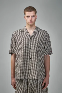 Bottega Veneta Knotted Viscose Check Shirt - LABELS