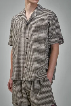 Bottega Veneta Knotted Viscose Check Shirt - LABELS