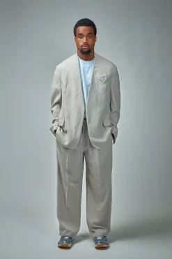 Bottega Veneta Wool Silk Mouline Trousers - LABELS