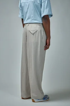 Bottega Veneta Wool Silk Mouline Trousers - LABELS