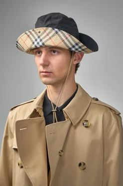 Burberry Check Brim Gabardine Hat - LABELS