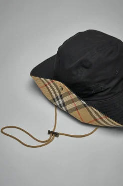 Burberry Check Brim Gabardine Hat - LABELS