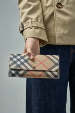 Burberry Check Continental Wallet - LABELS