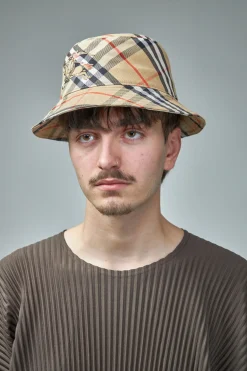 Burberry Check Cotton Blend Bucket Hat - LABELS
