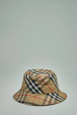 Burberry Check Cotton Blend Bucket Hat - LABELS