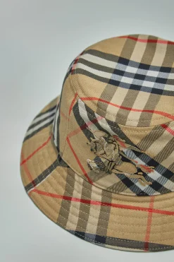Burberry Check Cotton Blend Bucket Hat - LABELS
