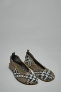 Burberry Check Knit Baby Ballerinas - LABELS