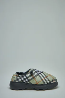 Burberry Check Nylon Blend Pillow Mules - LABELS