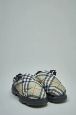 Burberry Check Nylon Blend Pillow Mules - LABELS