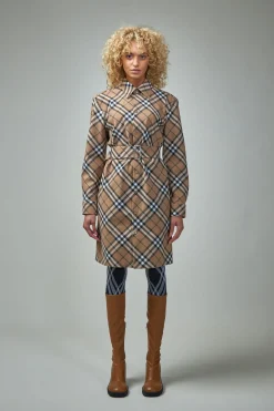 Burberry Check Wool Blend Shirt Dress - LABELS