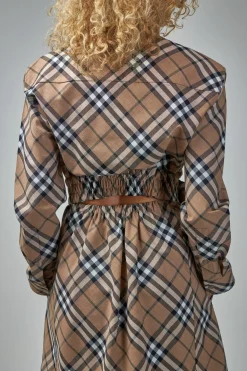 Burberry Check Wool Blend Shirt Dress - LABELS