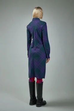 Burberry Check Wool Shirt Dress - LABELS