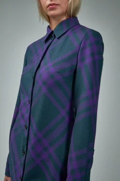 Burberry Check Wool Shirt Dress - LABELS