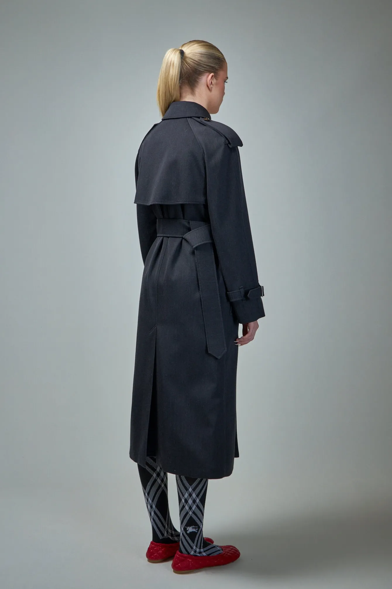 Burberry Long Wool Trench Coat - LABELS