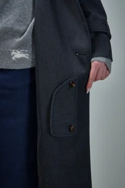 Burberry Long Wool Trench Coat - LABELS