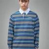 Burberry Long-sleeve Striped Cotton Polo Shirt - LABELS