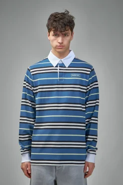 Burberry Long-sleeve Striped Cotton Polo Shirt - LABELS