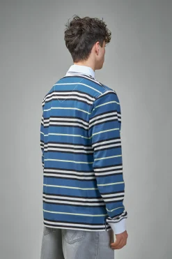 Burberry Long-sleeve Striped Cotton Polo Shirt - LABELS