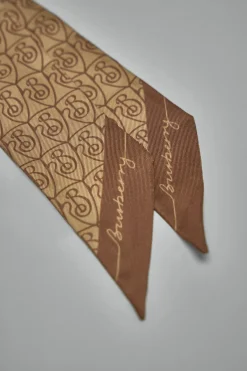 Burberry Skinny B Shield Silk Scarf - LABELS
