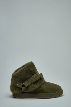 Burberry Suede and Shearling Chubby Boots - LABELS