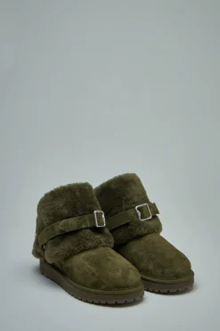 Burberry Suede and Shearling Chubby Boots - LABELS