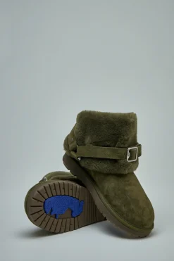Burberry Suede and Shearling Chubby Boots - LABELS