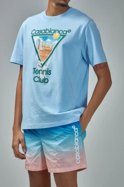 Casablanca Metaphysical Tennis Icon Printed T-Shirt - LABELS